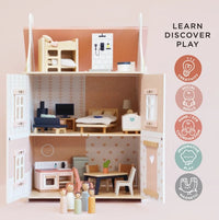 LeToyVan Roseheart Wooden Dolls House, Furniture & Family