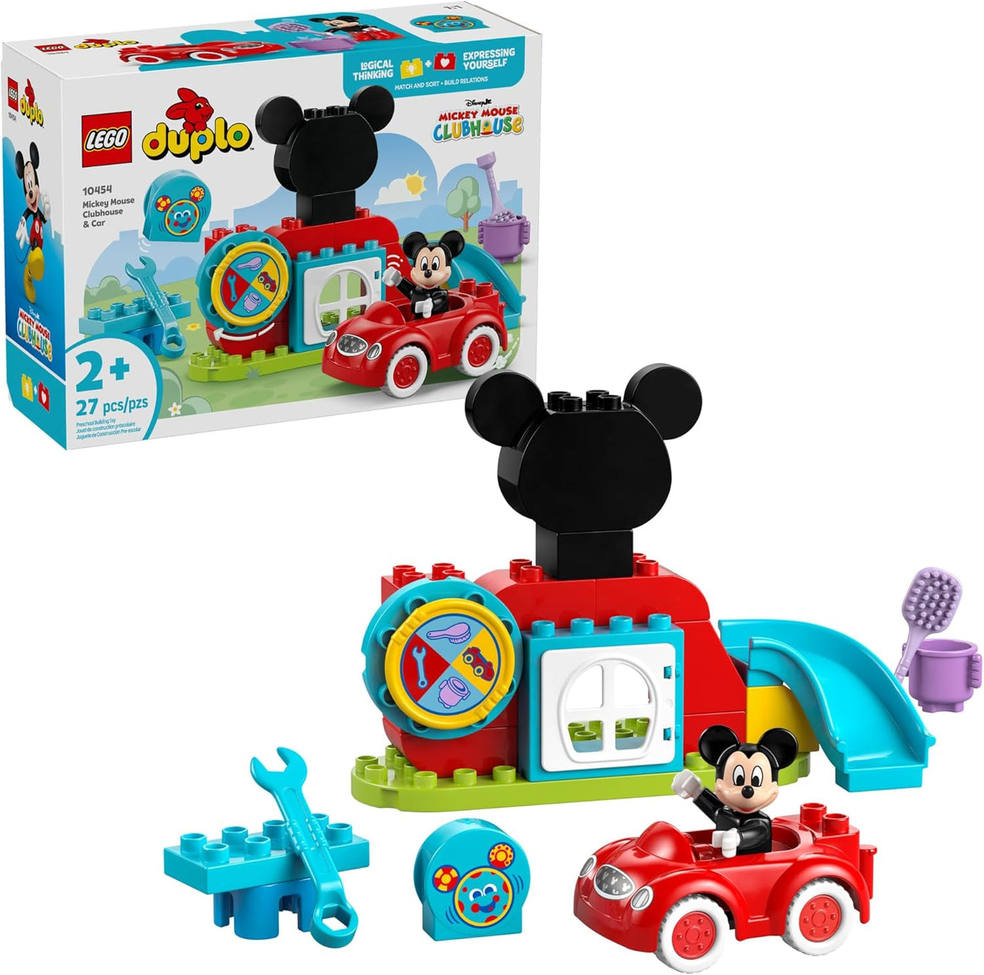 LEGO Duplo Disney Mickey Mouse Clubhouse & Car Beginner Building Set 10454 |  | Safari Ltd®