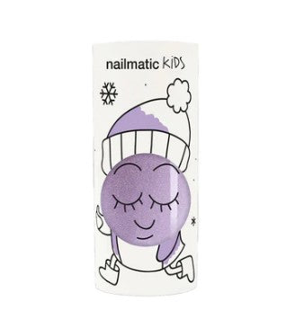 Nailmatic Nail Polish for Kids Purple Glitter Piglou |  | Safari Ltd®
