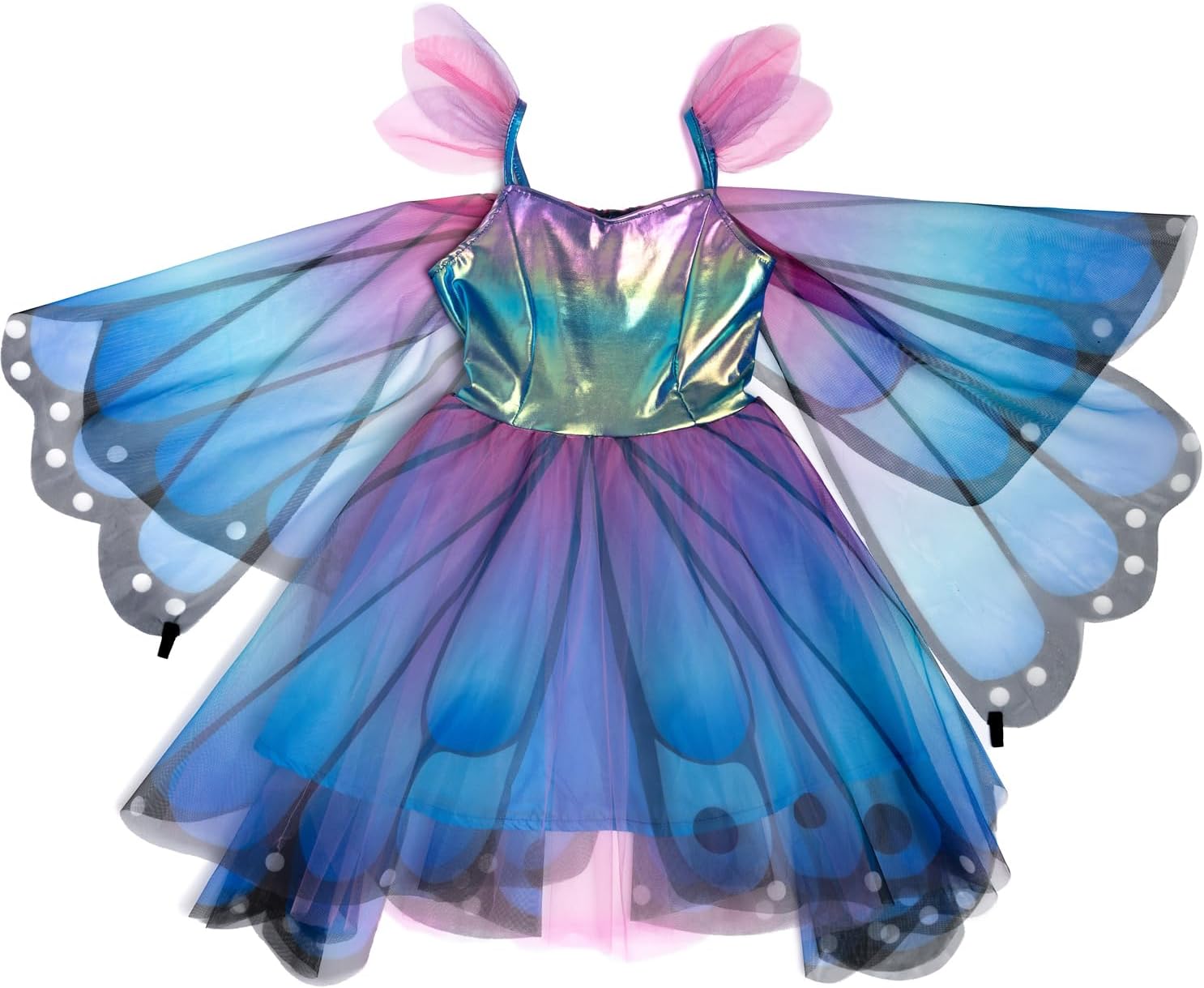 Great Pretenders Butterfly Twirl Dress & Wings Blue/Purple (Size 5-6)