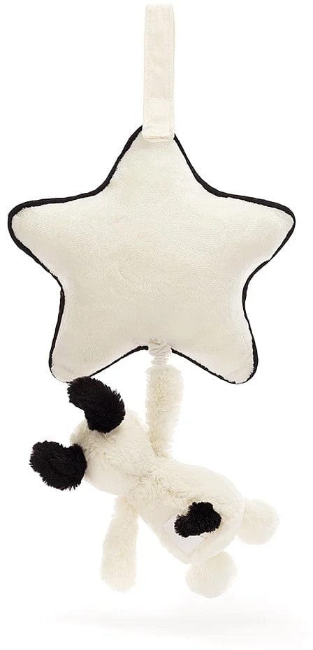 Jellycat Bashful Black & Cream Puppy Musical |  | Safari Ltd®