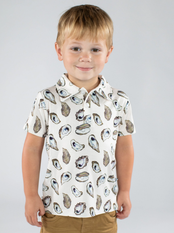 Goosies Short Sleeve Polo Shirt - Oysters