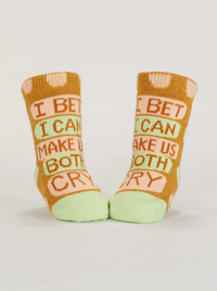 Blue Q Baby Socks - Certified Cuddle Bug / I Bet I Can Make Us Both Cry