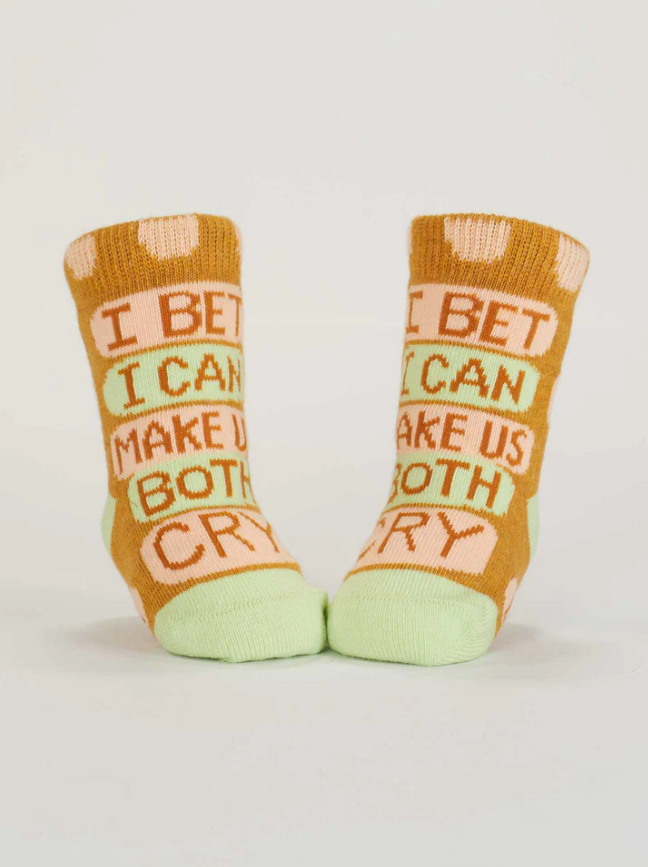 Blue Q Baby Socks - Certified Cuddle Bug / I Bet I Can Make Us Both Cry