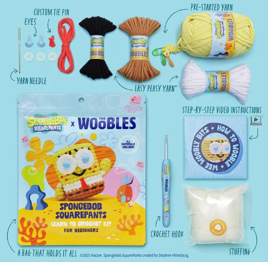 Woobles Spongebob Squarepants Crochet Kit |  | Safari Ltd®