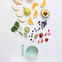 Baby Suction Bowl and Spoon Set - Sage