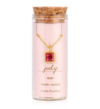 Birthstone Bottle Necklace - Gold - July |  | Safari Ltd®