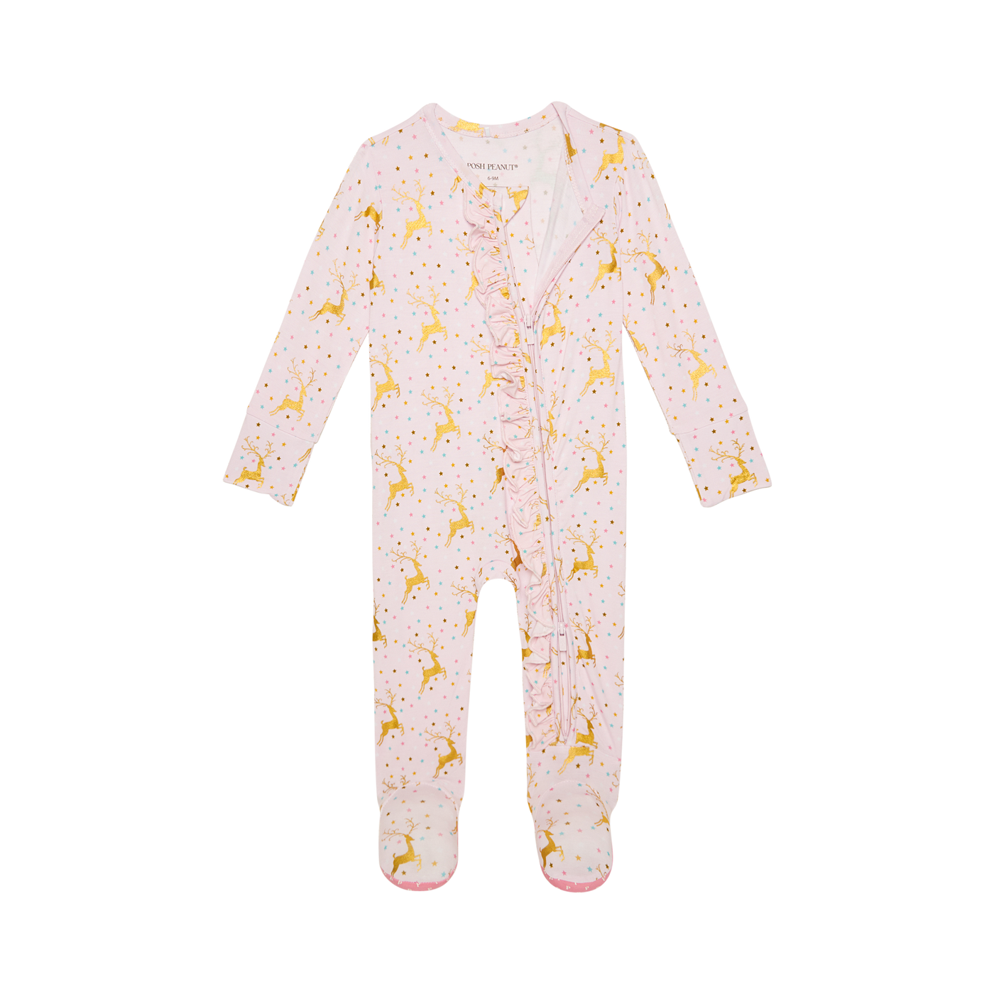 Ryleigh - Footie Ruffled Zippered One Piece |  | Safari Ltd®