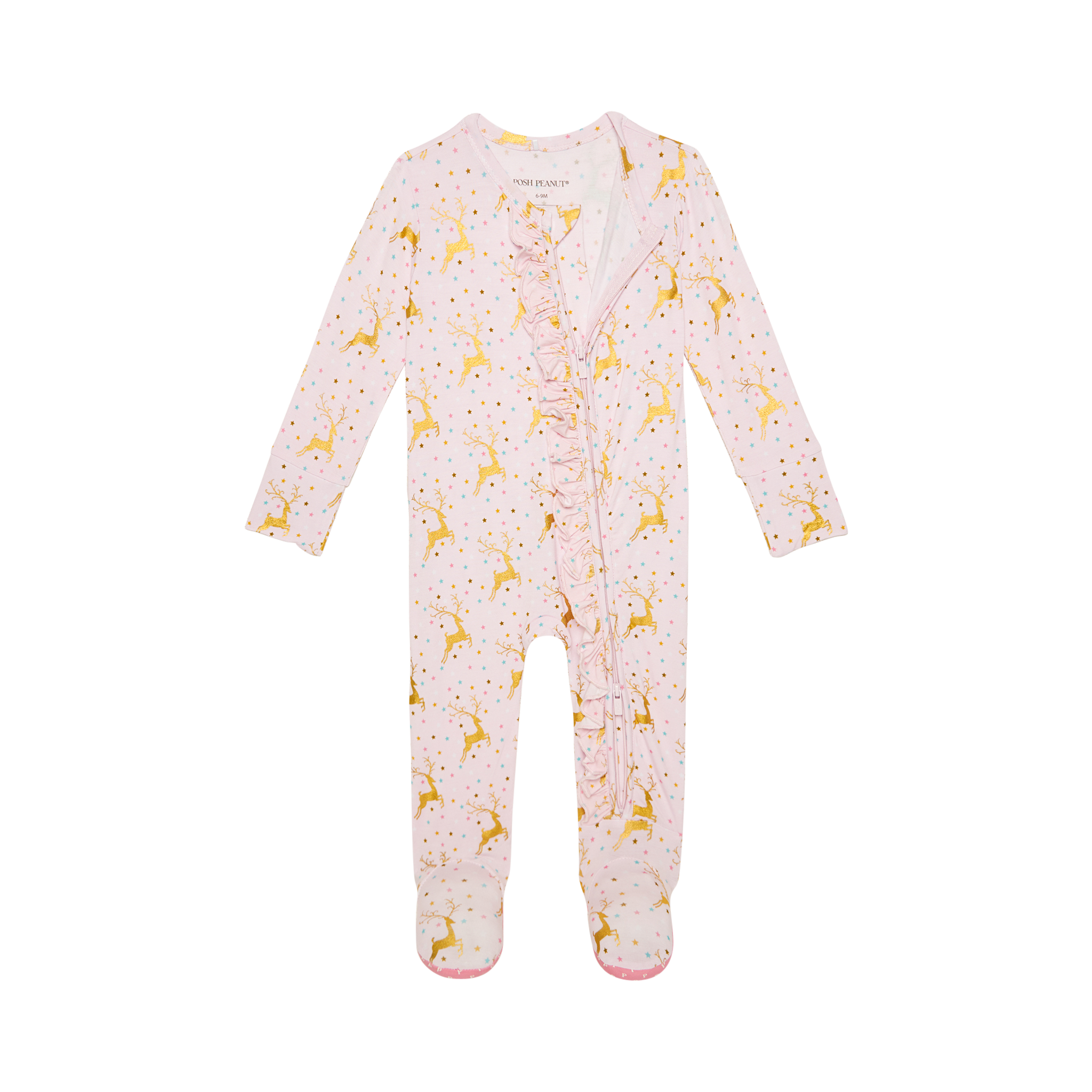 Ryleigh - Footie Ruffled Zippered One Piece |  | Safari Ltd®