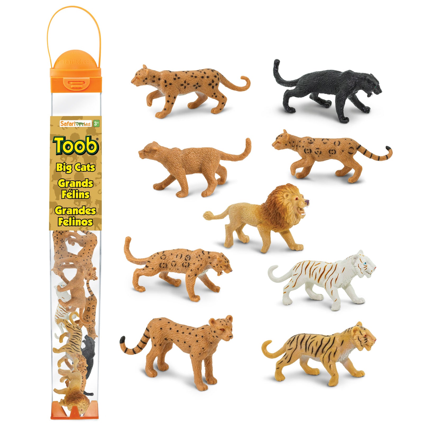 Big Cats TOOB® – Realistic Big Cat Figurines Lion, Tiger