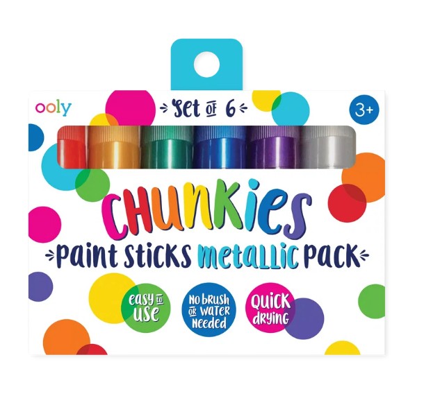 Ooly Chunkies: Paint Sticks Metallic Pack (Set Of 6)