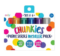 Ooly Chunkies: Paint Sticks Metallic Pack (Set Of 6)