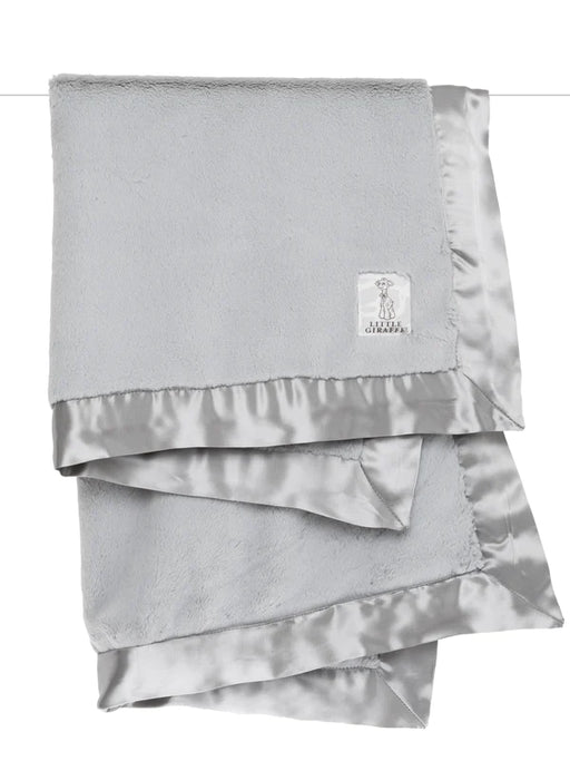 Little Giraffe - Luxe - Baby Blanket - Silver |  | Safari Ltd®