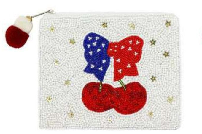 American Cherries Beaded Coin Pouch |  | Safari Ltd®