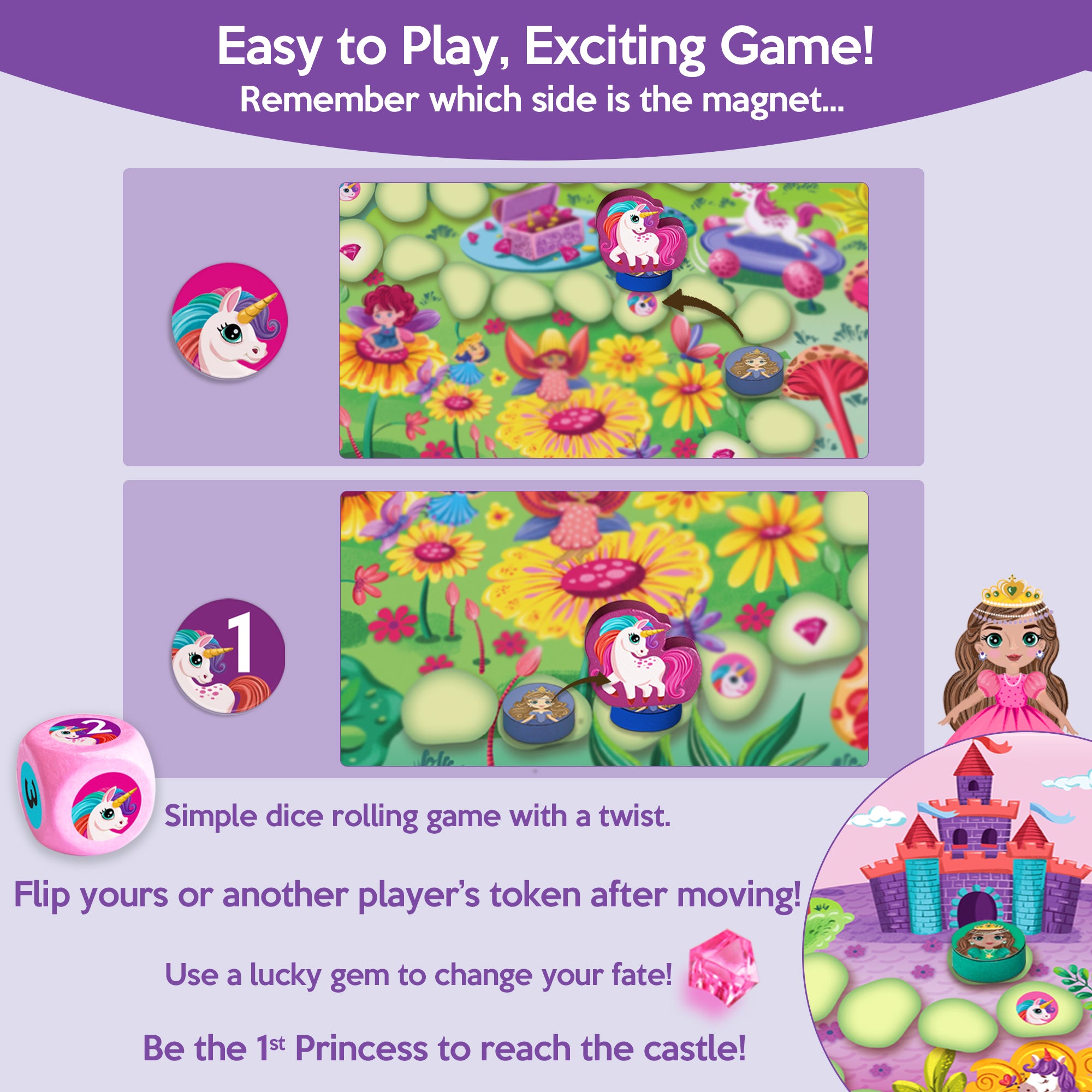 Chalk & Chuckles The Princess Race Memory Board Game