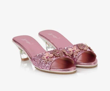 Speedy Monkey Slipper High Heel Mariona, Pink (Size 10-11)