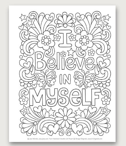 Coloring Book - Notebook Doodles Girl Power! |  | Safari Ltd®