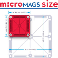 Magna-Tiles microMAGS 26 Pc Travel Magnetic Building Set |  | Safari Ltd®
