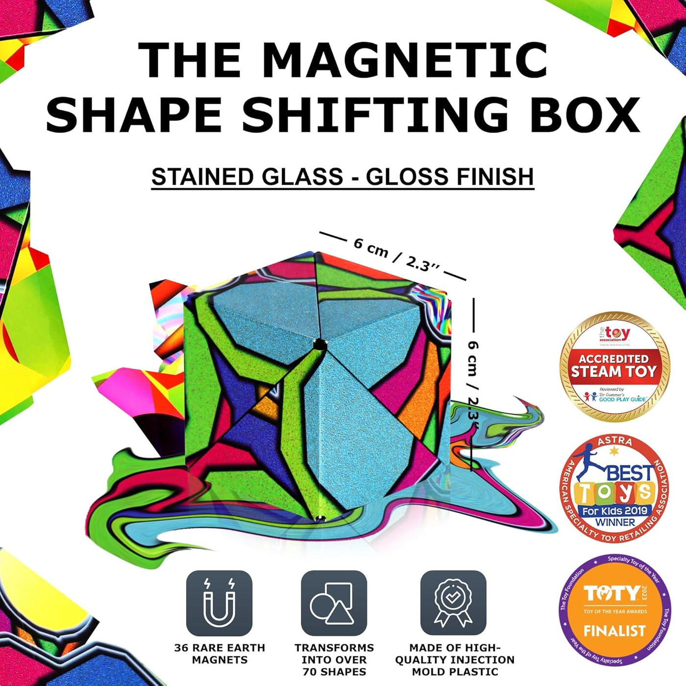 Shashibo Holographic Shape Shifting Box - Stained Glass |  | Safari Ltd®