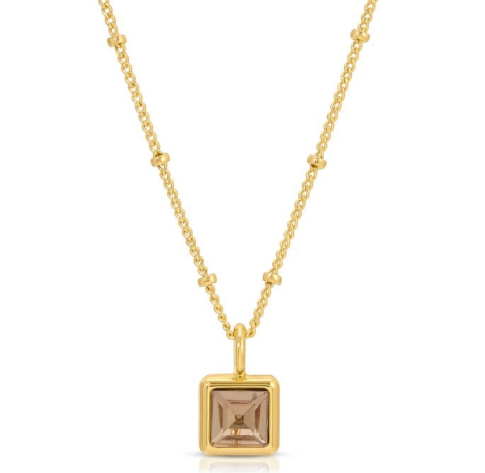 Birthstone Bottle Necklace - Gold - November |  | Safari Ltd®