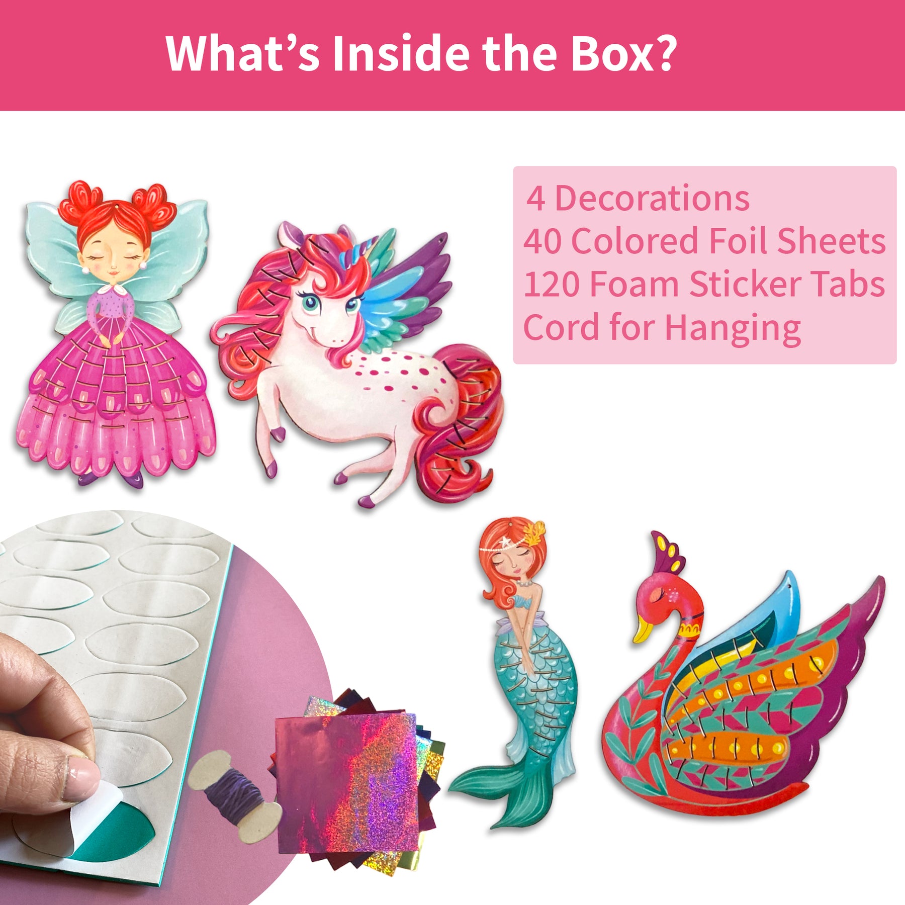 Chalk & Chuckles Foil Decorations - Magical Friends Kit | Safari Ltd®