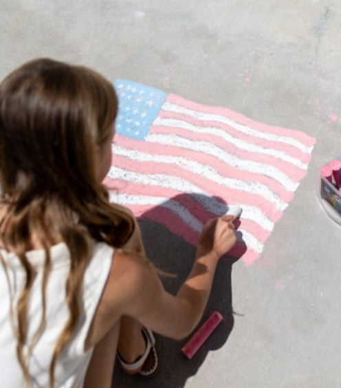 Jumbo Outdoor Sidewalk Chalk - 15pc Red, White & Blue |  | Safari Ltd®