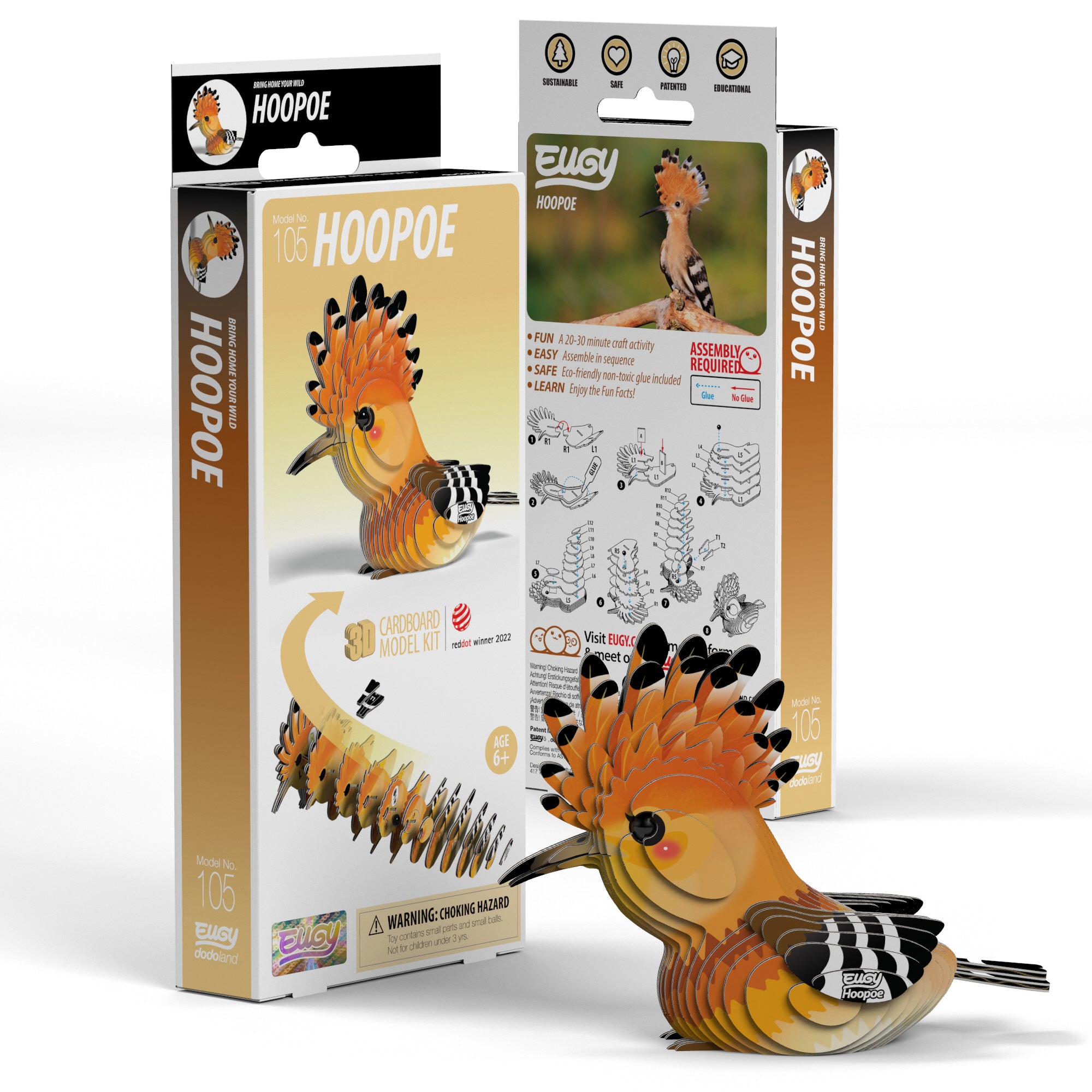 ♡HOOPEY♡  EUGY Hoopoe 3D Puzzle | Safari Ltd®