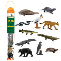 Everglades TOOB – Mini animal figurines for dioramas, Montessori play, and wildlife learning.