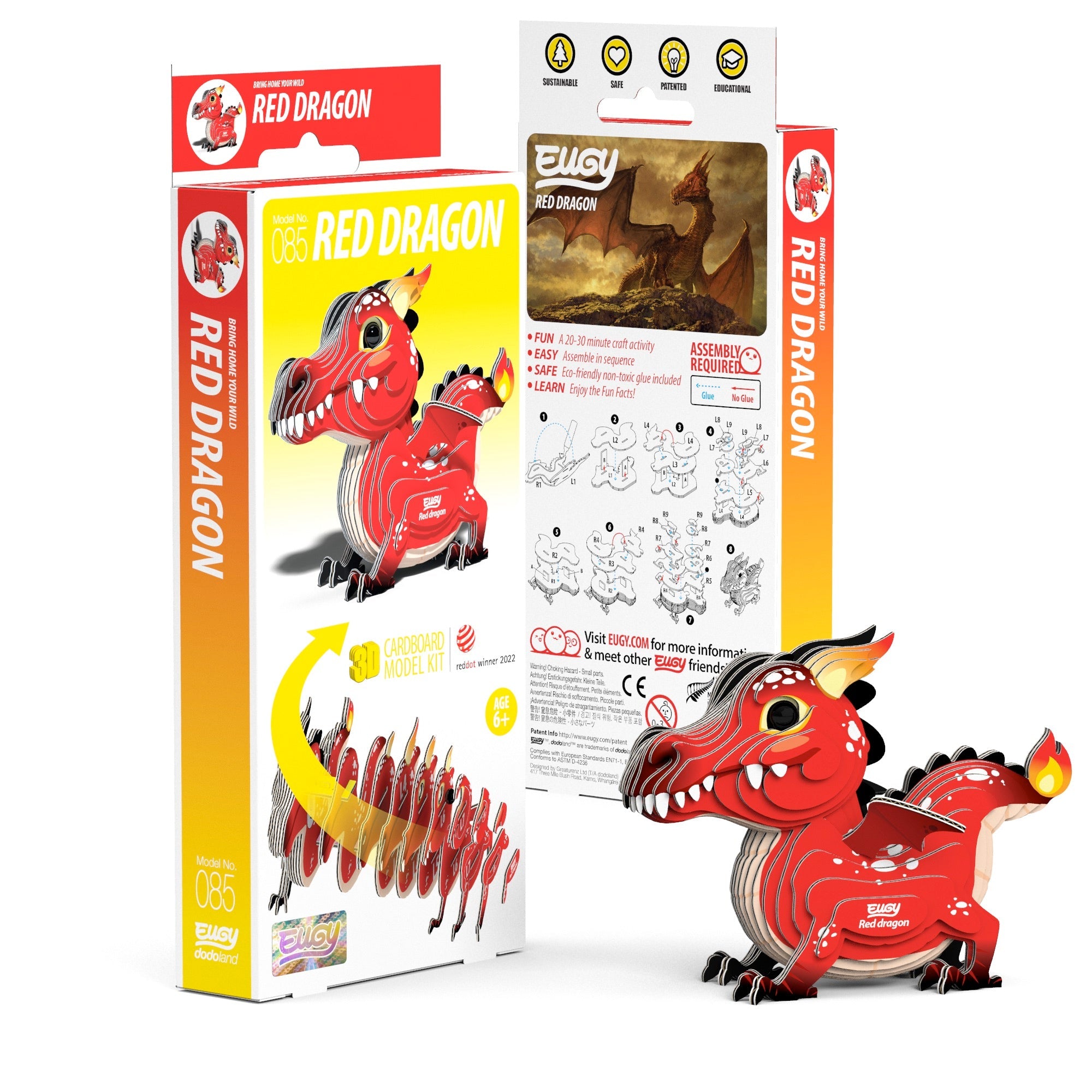 EUGY Red Dragon 3D Puzzle | Safari Ltd®
