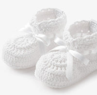 Elegant Baby White Crochet Bootie