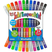 KwikStix Tempera Paint 24 Pack Classic, Metalix, Neon Colors