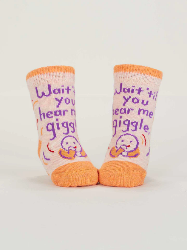 Blue Q Baby Socks - Wait Til You Hear Me Giggle / Just Sleep When I Sleep