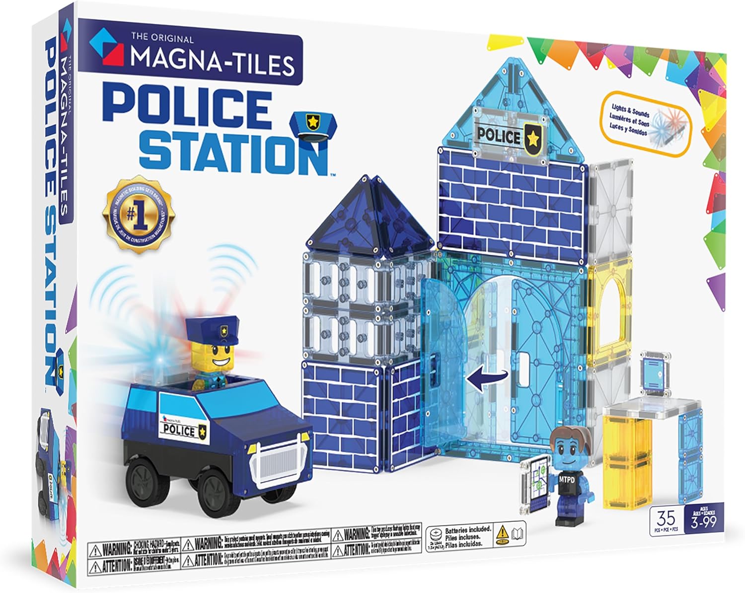 Magnatiles Police Station 35 Piece Set |  | Safari Ltd®
