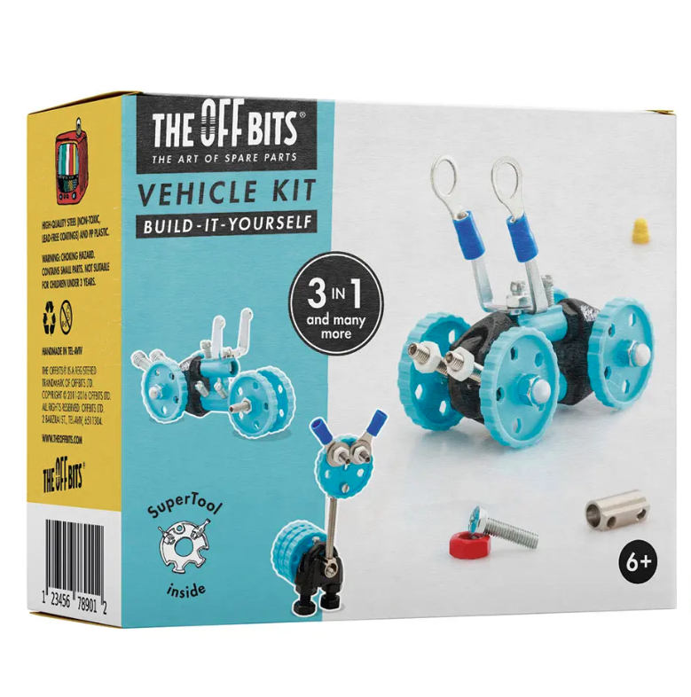 The Off Bits GEARBIT Build-it-Yourself 3-in-1 Vehicle Kit - Blue
