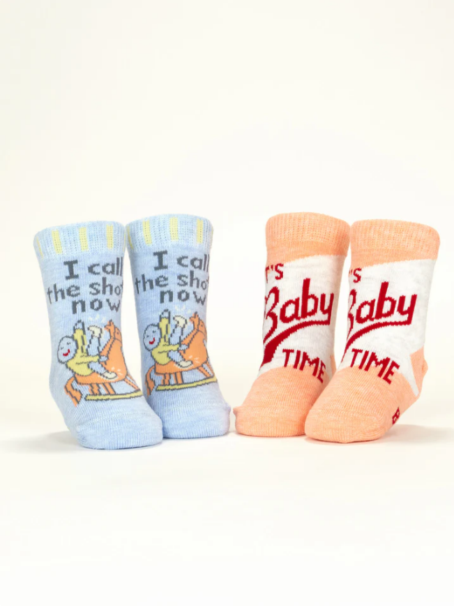 Blue Q Baby Socks - I Call The Shots Now / It's Baby Time