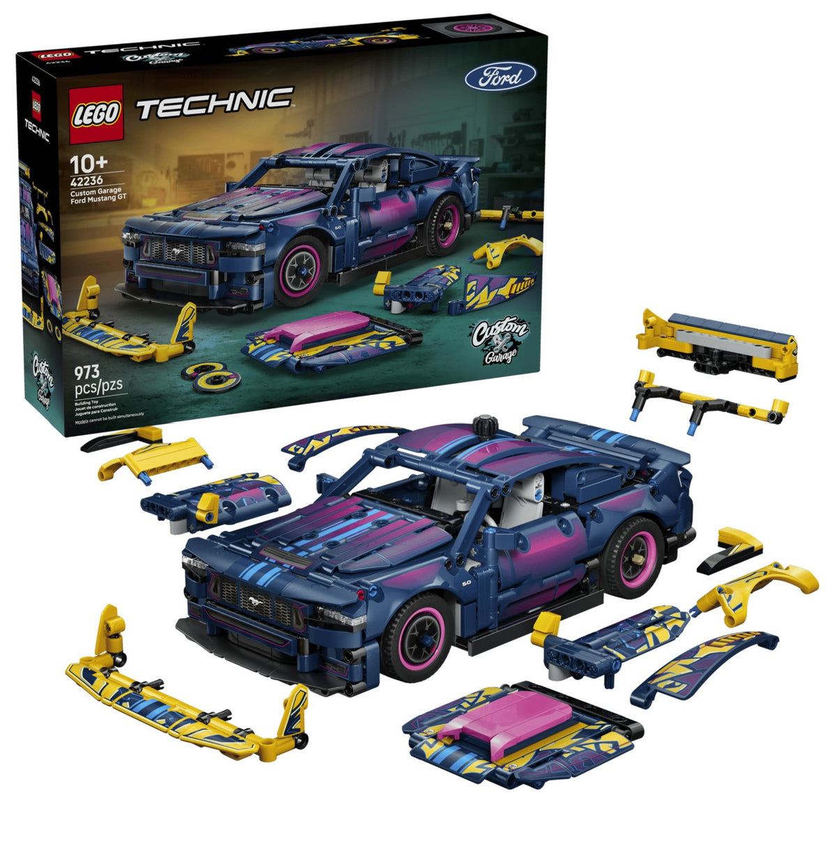 Lego 42236 Custom Garage Ford Mustang GT Car CS PK 2