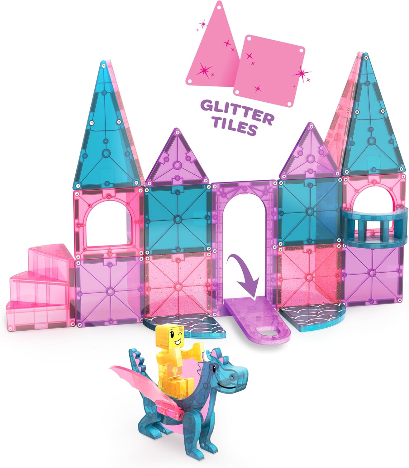 Magna-Tiles Castle 25 Pc Magnetic Building Set |  | Safari Ltd®
