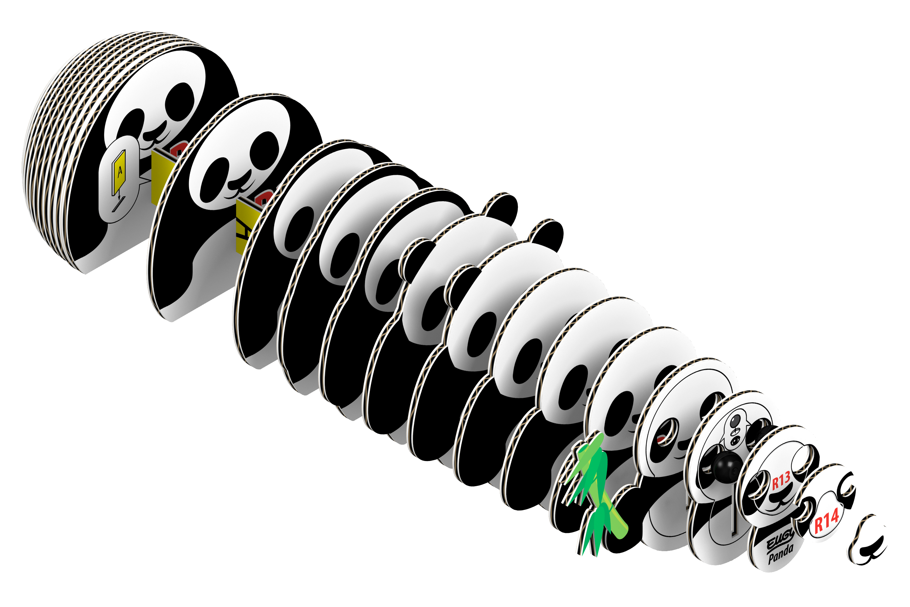 EUGY Panda 3D Puzzle | Eugy | Safari Ltd®