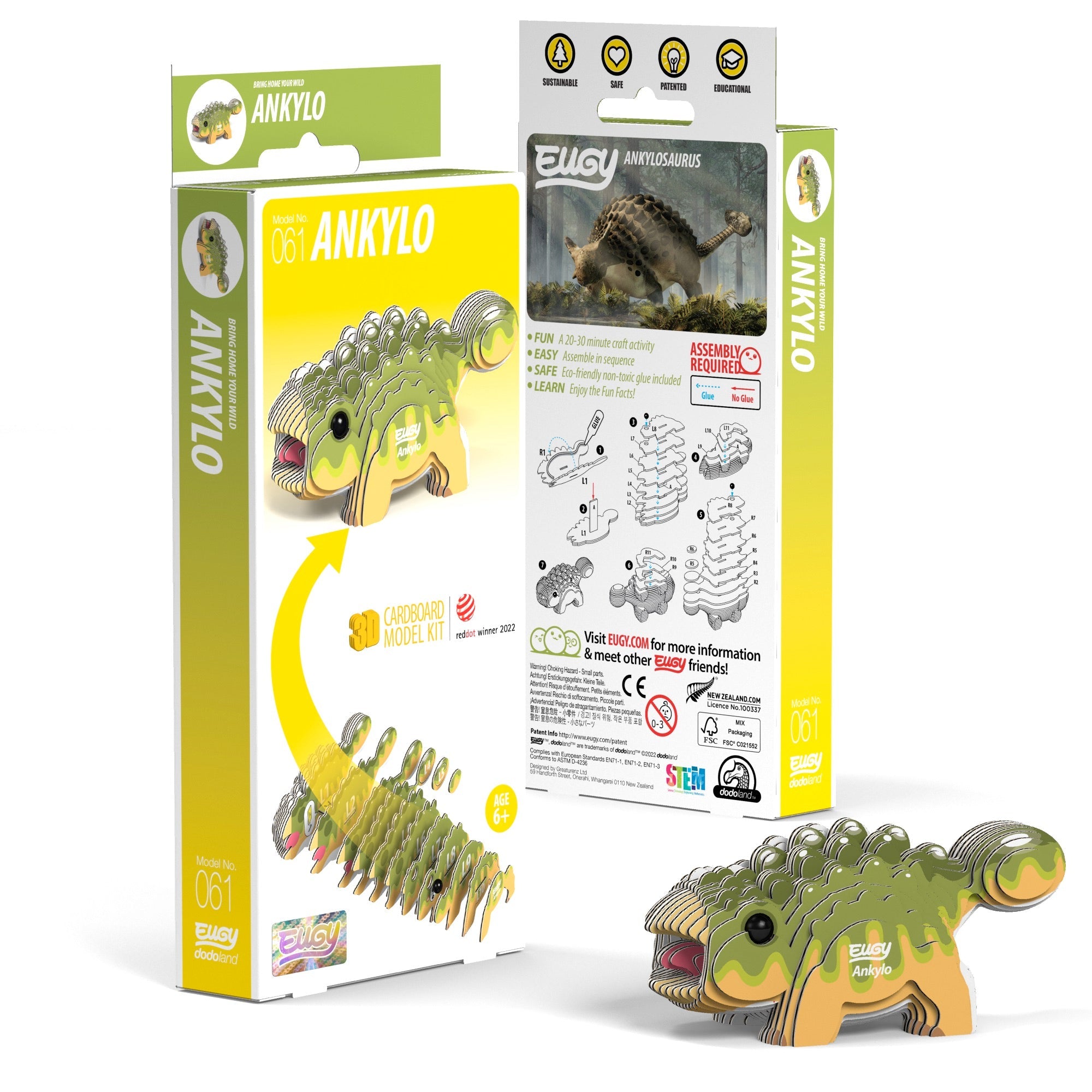 EUGY Ankylo 3D Puzzle | Safari Ltd®