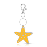 Lucky Feather Ocean Life Silver Keychain - Starfish