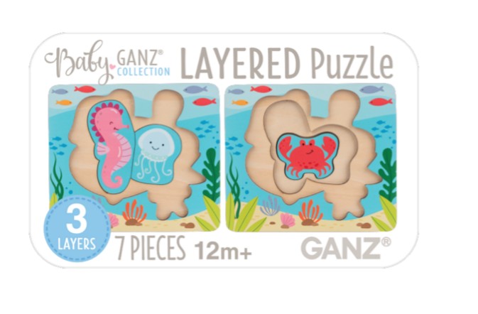 Wooden Sea Life Layered Puzzle |  | Safari Ltd®