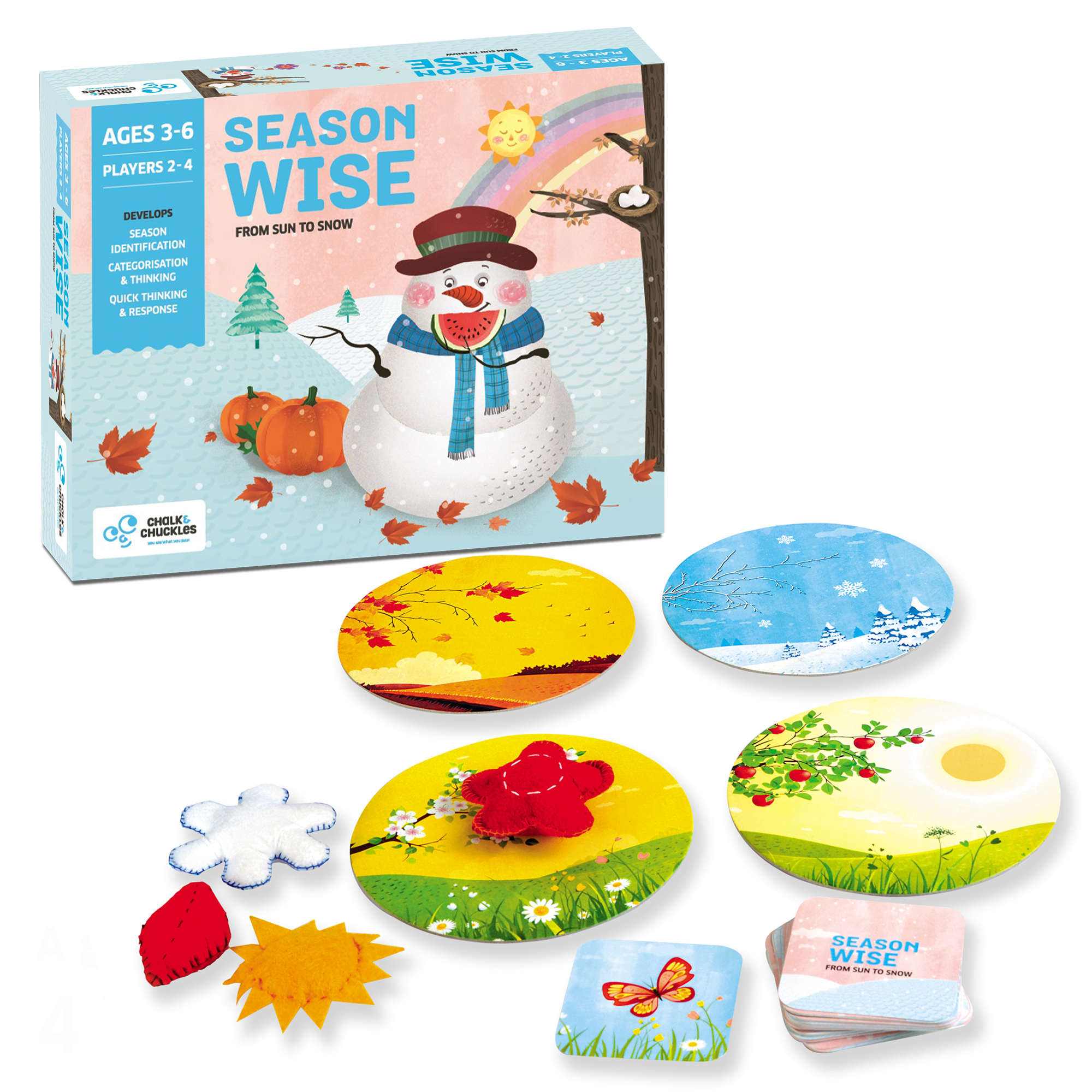 Chalk & Chuckles Season Wise Learning Game |  | Safari Ltd®