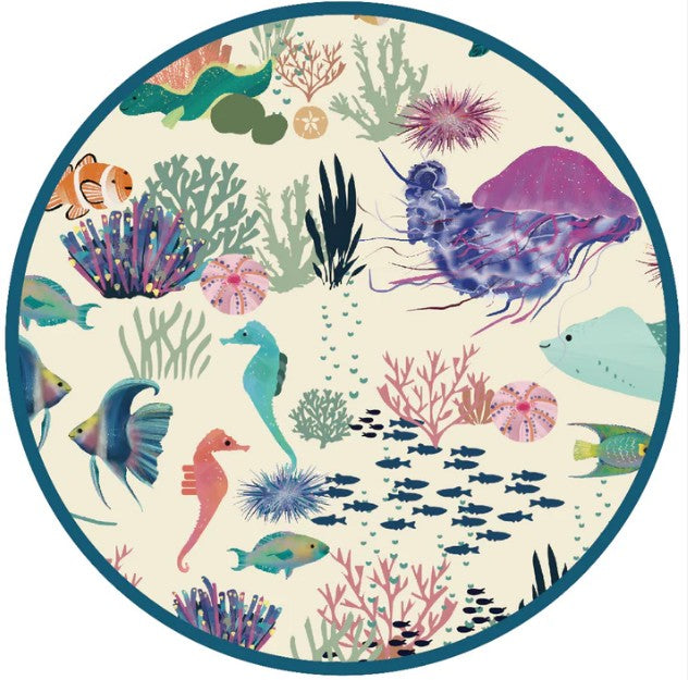 Coral Reef Bamboo Convertible Baby Pajama | Blue/Multi / 0-3M |  | Safari Ltd®