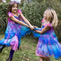 Great Pretenders Butterfly Twirl Dress & Wings Blue/Purple (Size 5-6)