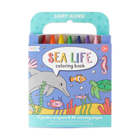 OOLY - Carry Along - Crayon & Coloring Book Kit - Sea Life