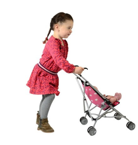 New York Doll My First Doll Stroller Hearts