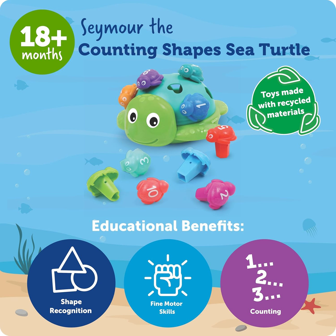 Learning Resources Seymore the Counting Shapes Sea Turtle |  | Safari Ltd®