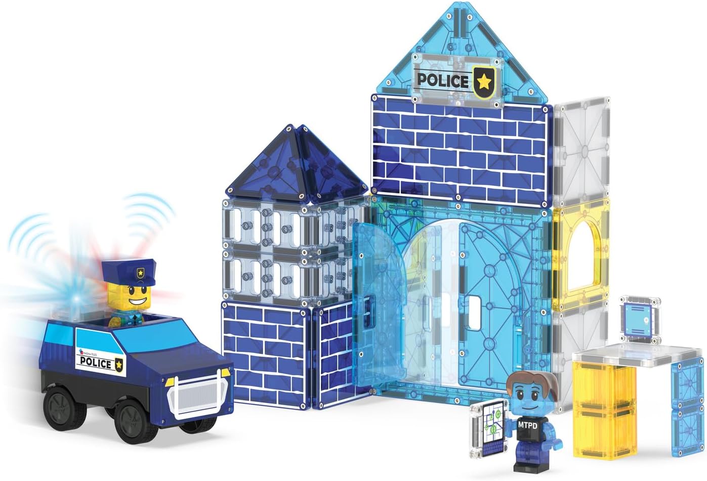 Magnatiles Police Station 35 Piece Set |  | Safari Ltd®