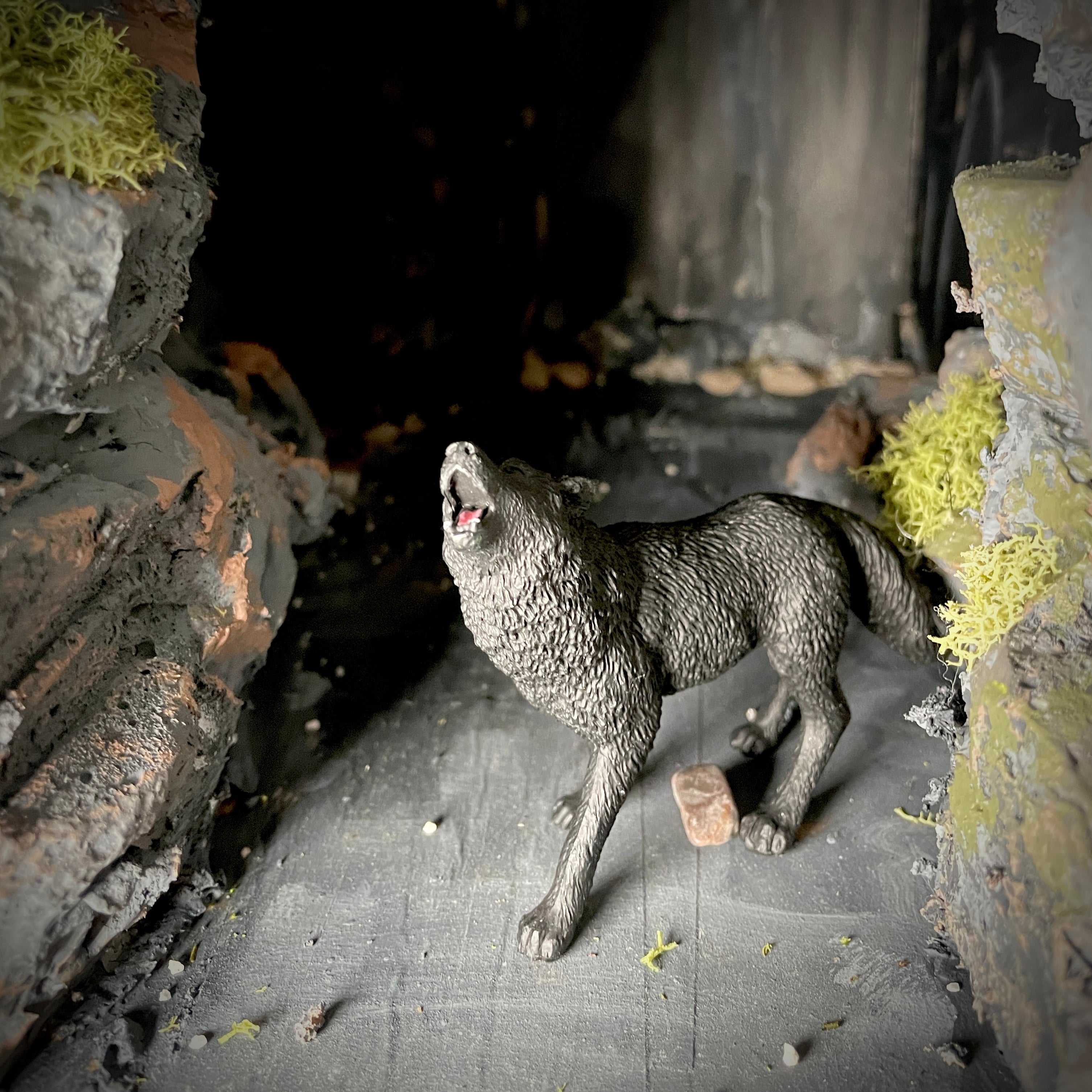 Black Wolf Figurine – Realistic Wildlife Toy | Safari Ltd