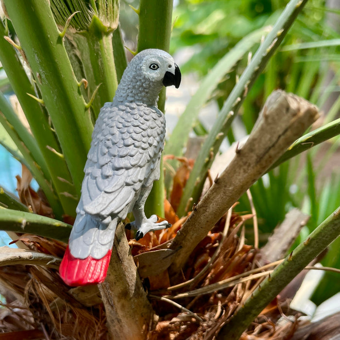 African Gray Parrot Toy Figure | Wow Birds | Safari Ltd®